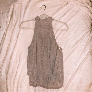 Lily White shimmer, halter blouse